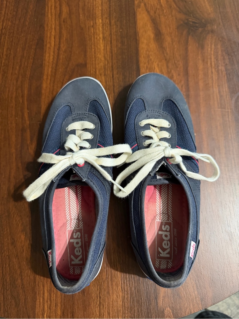 Keds Women’s Size 6.5 Navy Gray Lace Up Sneakers Casual Shoes